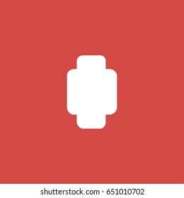 watch icon. sign design. red background