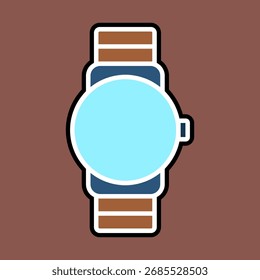 Icono del reloj, estilo plano simple, Ilustración vectorial, símbolo, pictograma de la Plantilla del logotipo del diseño, para UI o UX para el App móvil, editable