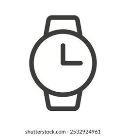 Icono de reloj Logotipo de Vector de contorno simple