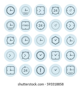 Watch icon stock vector illustration. Flat design.
