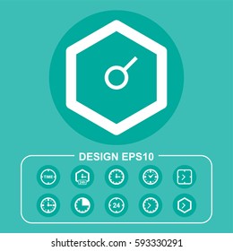 Watch icon stock vector illustration. Flat design.