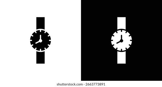 Watch icon symbol collection. Flat vector stock illustration.