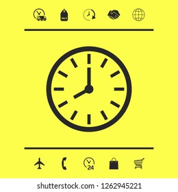 Watch icon symbol. Graphic elements for your design