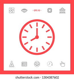 Watch icon symbol. Graphic elements for your design