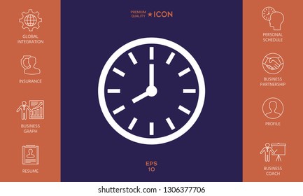 Watch icon symbol. Graphic elements for your design
