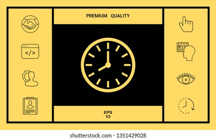 Watch icon symbol. Graphic elements for your design