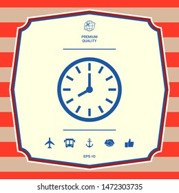 Watch icon symbol. Graphic elements for your design