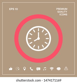 Watch icon symbol. Graphic elements for your design