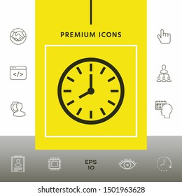 Watch icon symbol. Graphic elements for your design