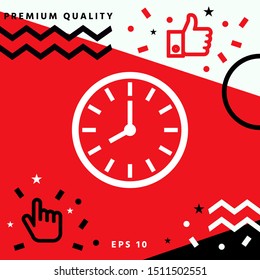 Watch icon symbol. Graphic elements for your design