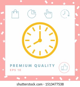 Watch icon symbol. Graphic elements for your design