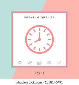 Watch icon symbol. Graphic elements for your design