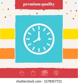 Watch icon symbol. Graphic elements for your design