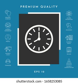 Watch icon symbol. Graphic elements for your design