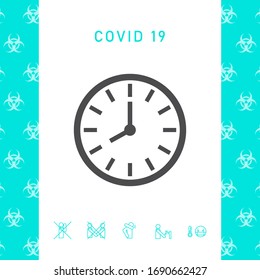 Watch icon symbol. Graphic elements for your design