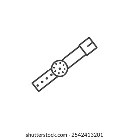 Watch Icon Symbol mark in filled style