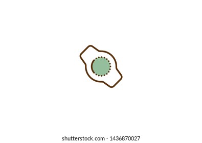 Watch icon in trendy flat style isolated on white background. Watch symbol. Vector illustration