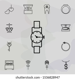 watch icon. Universal set of jewelry for website design and development, app development