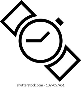 Watch Icon, Watch Vector Art Illustration