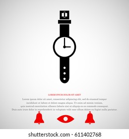 watch icon, vector best flat icon, EPS