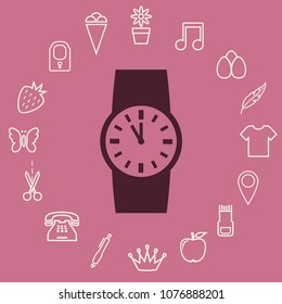 Watch icon, vector design element