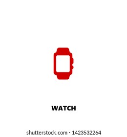 watch icon. watch vector design. sign design. red color