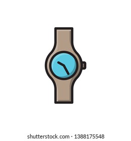 watch icon vector filled outline design