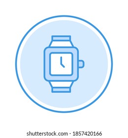 Vektorgrafik-Icon ansehen. Sehen Sie sich das Design des blauen Kreises an.