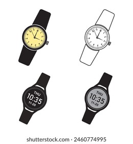 Watch icon vector illustration design template.