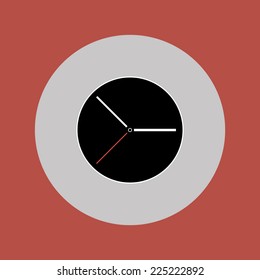 watch icon, vector illustration. Flat design style
