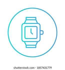 ilustración vectorial de icono de reloj. diseño de gradiente de icono de visualización.