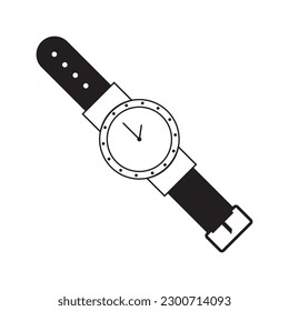 watch icon vector illustration logo design