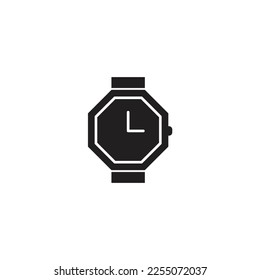 ilustración del vector de icono de reloj en fondo blanco.