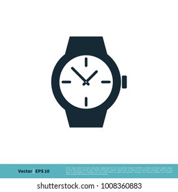 Watch Icon Vector Logo Template Illustration Design. Vector EPS 10.