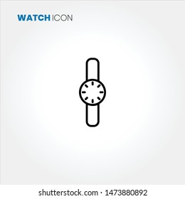 Watch icon vector on white background