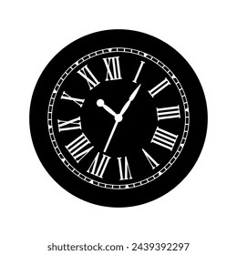 Vector de icono de reloj. Signo de ilustración de tiempo. Símbolo de reloj de pared. Logo del reloj.