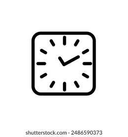 Watch icon vector. Time illustration sign. Wall Clock symbol. Clock logo.