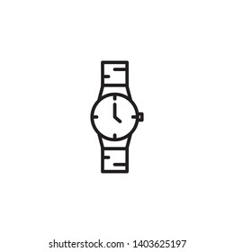 Watch icon vector. Wrist watch icon. Logo illustration on white background. Modern design style.