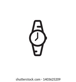 Watch icon vector. Wrist watch icon. Logo illustration on white background. Modern design style.