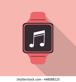 Watch icon. Wearable technology design. Vector graphic