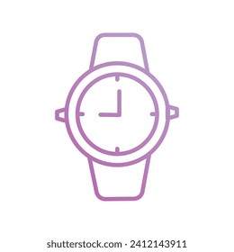 icono de reloj con ilustración de material vectorial de fondo blanco