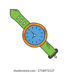 Watch icon with white background vector stock illustration