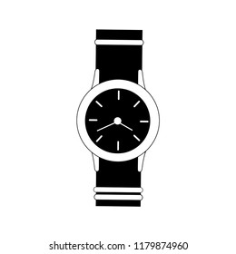 watch icon, wristwatch icon, flat design best vector watch illustration