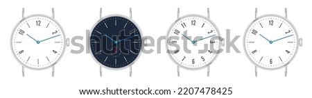 Watch. Iconic, original clock designs vector illustration drawings. watch vector icon black isolated