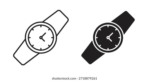 Ícones de observação definidos isolados na ilustração de vetor plano de fundo branco.