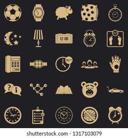 Watch icons set. Simple set of 25 watch vector icons for web for any design