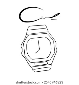 Watch Illustration icon design. Vector illustration design for fashion graphics, t shirt prints, tees, posters, stickers.