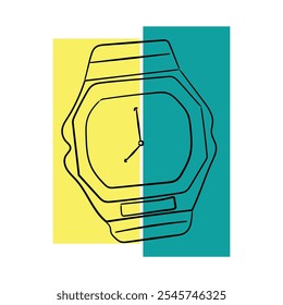 Watch Illustration icon design. Vector illustration design for fashion graphics, t shirt prints, tees, posters, stickers.