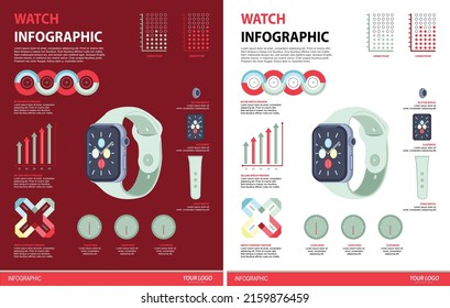 Watch Infographic Illustration Light and Dark