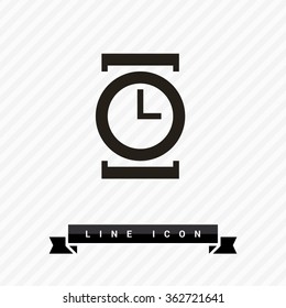 watch isolated minimal single flat icon. Time line vector icon for websites and mobile minimalistic flat design.